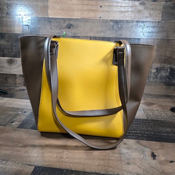 Vera Bradley Small Ella Tote 18167-755905 Purse Faux Leather Maize Snake Print - Picture 2 of 5